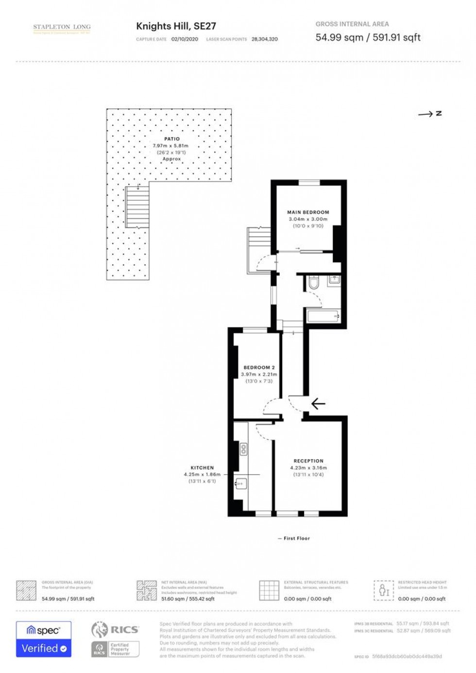 Floorplan for Knights Hill, West Norwood
