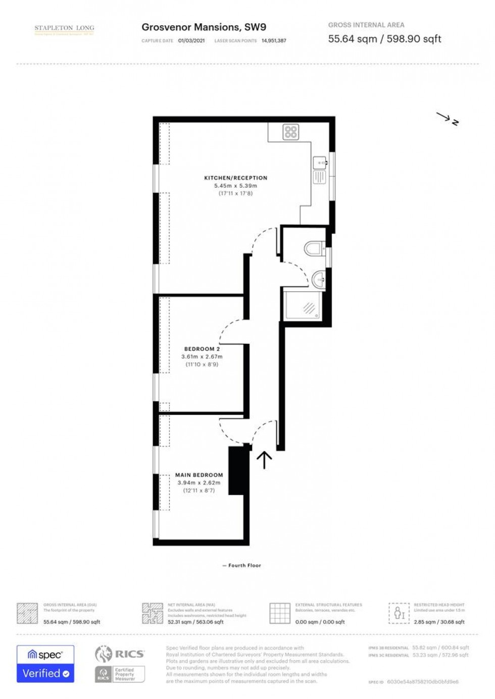 Floorplan for Coldharbour Lane, London