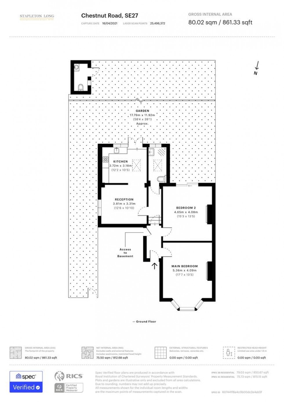 Floorplan for Chestnut Road, West Norwood