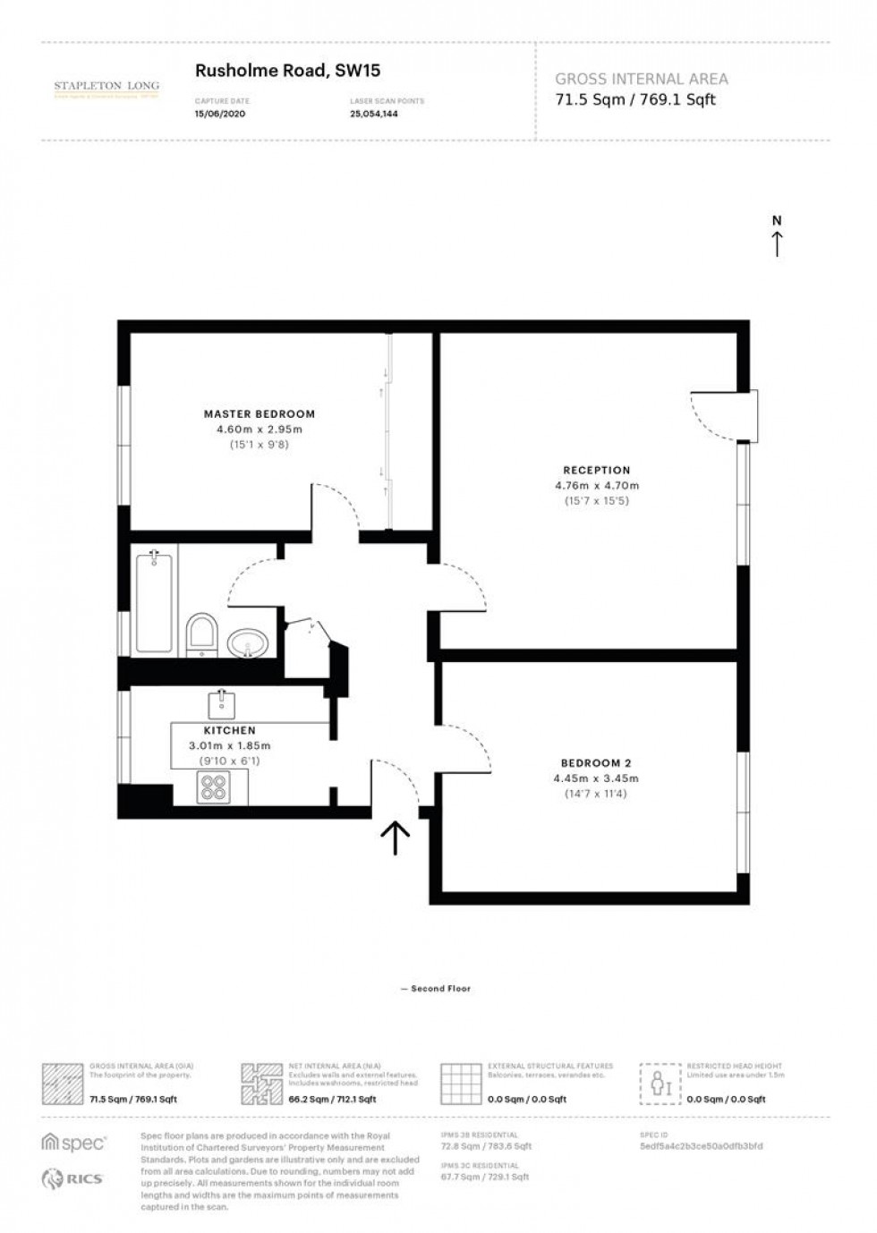 Floorplan for Holmbush Road, London