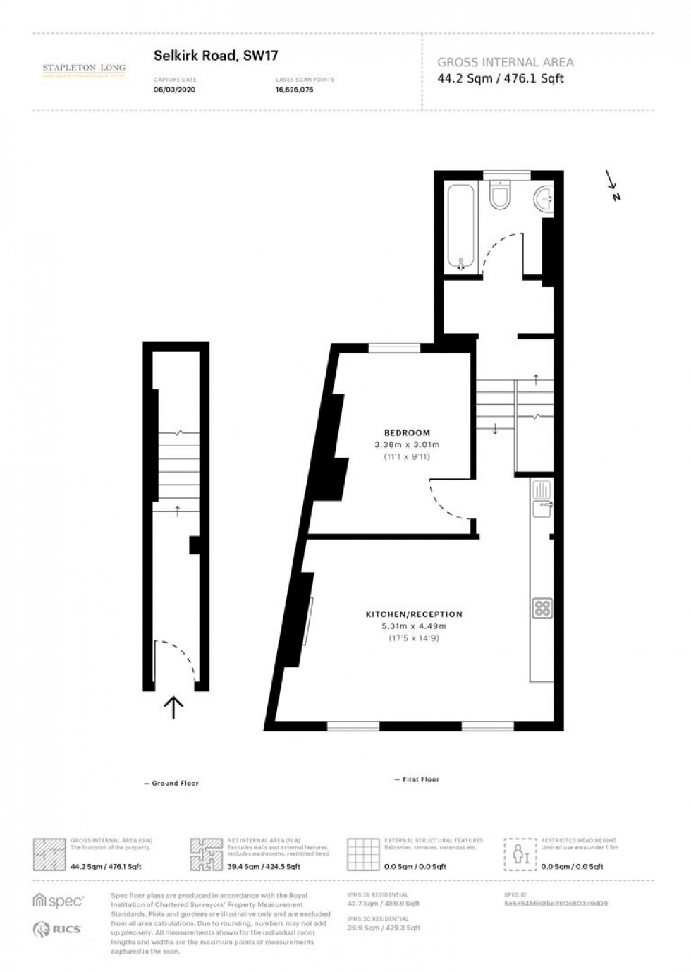 Floorplan for Selkirk Road, Tooting