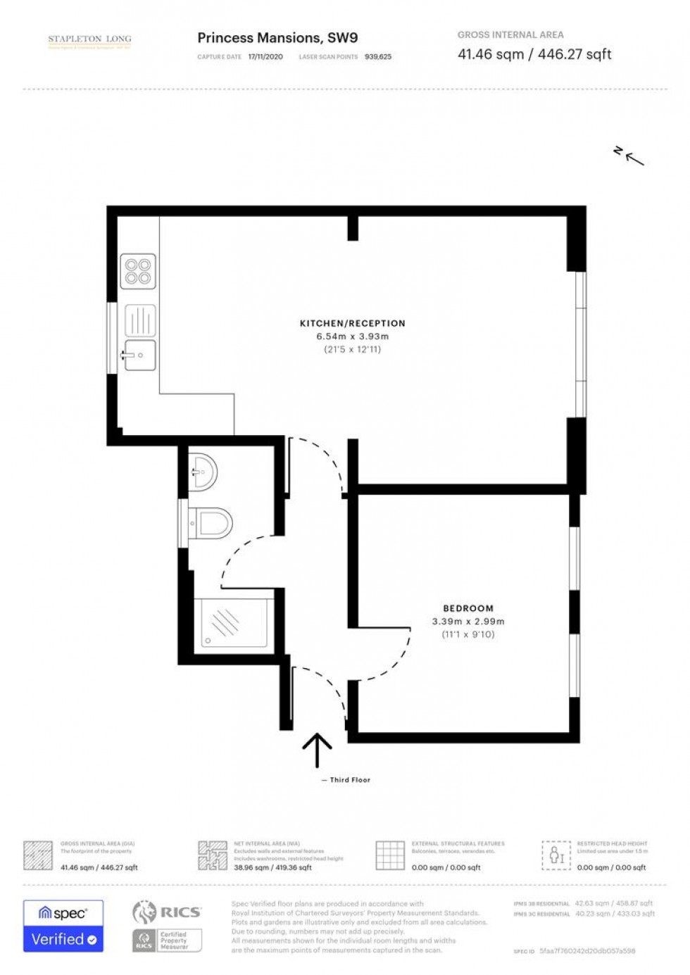 Floorplan for Coldharbour Lane, London