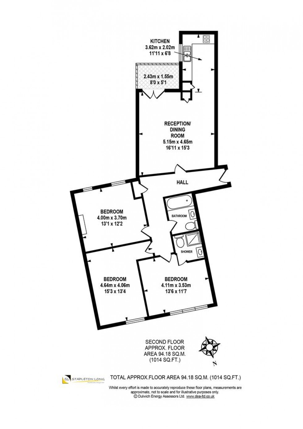 Floorplan for Knights Hill, West Norwood