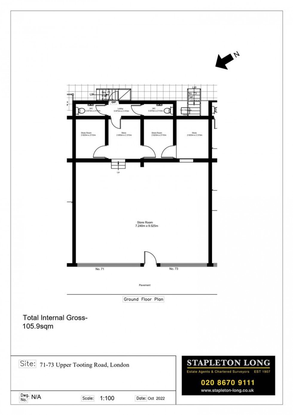 Floorplan for Upper Tooting Road, London