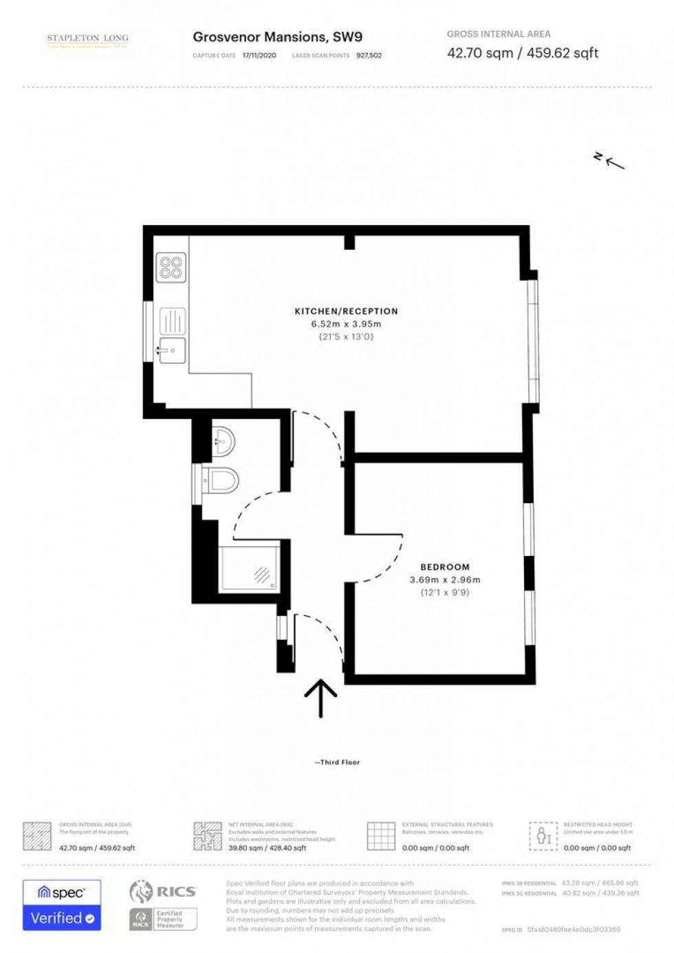 Floorplan for Coldharbour Lane, London