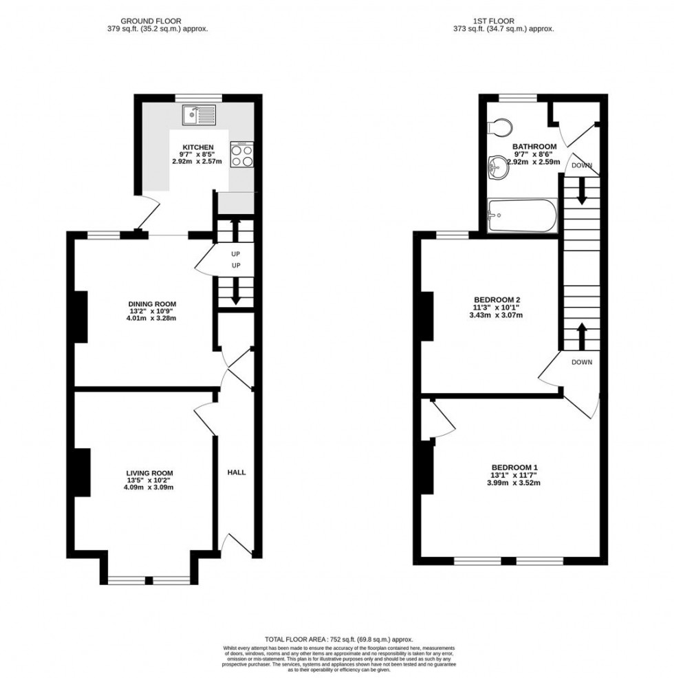 Floorplan for Tivoli Road, West Norwood