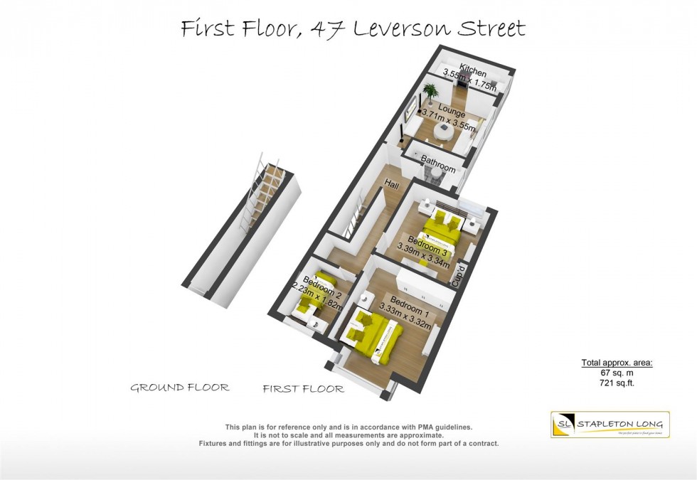 Floorplan for Coldharbour Lane, London