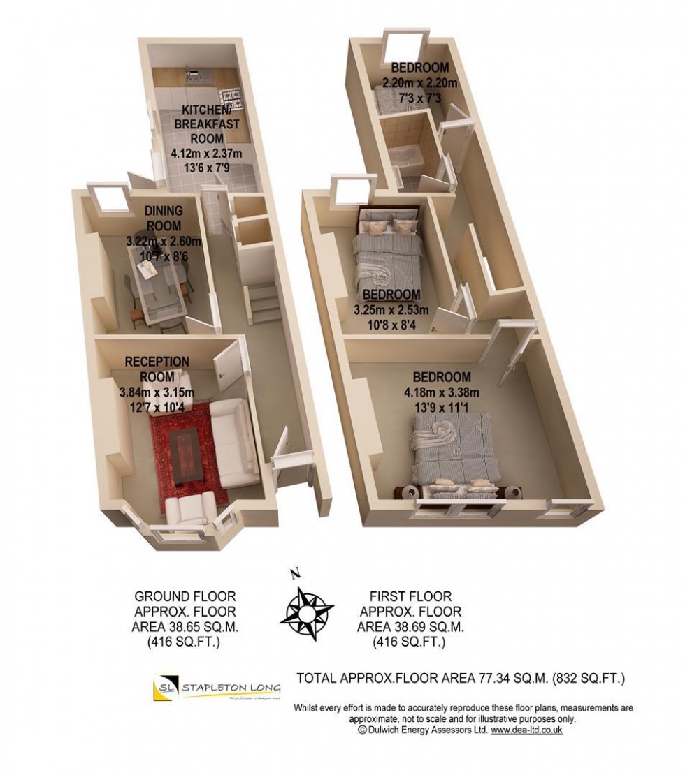 Floorplan for Coldharbour Lane, London