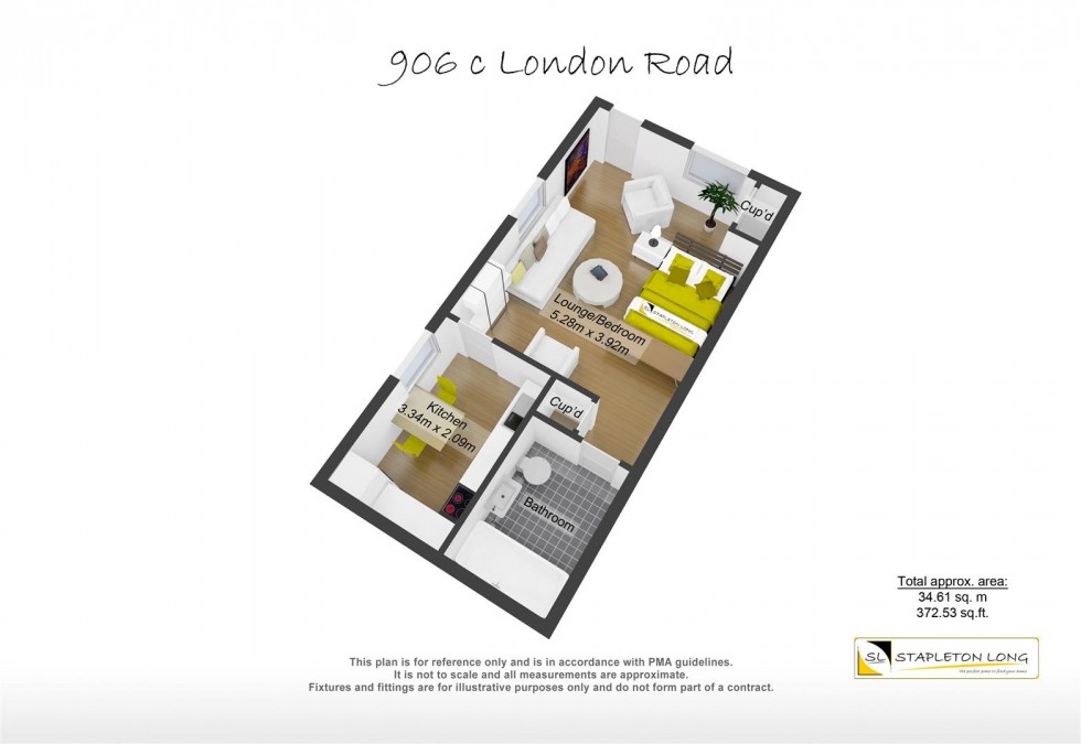 Floorplan for Coldharbour Lane, London