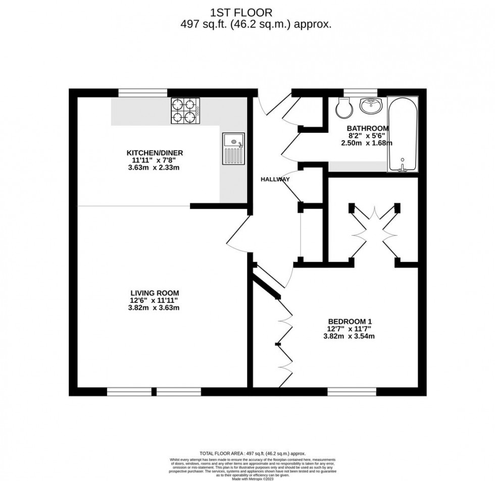 Floorplan for Darlington Road, London