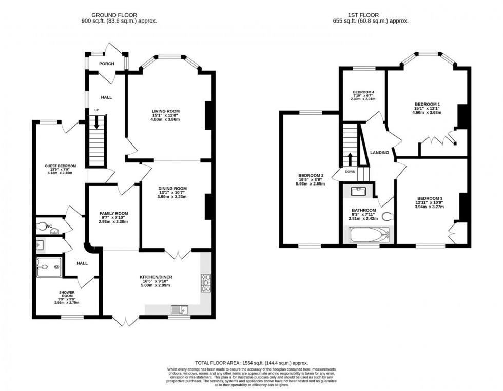 Floorplan for Cheviot Road, London