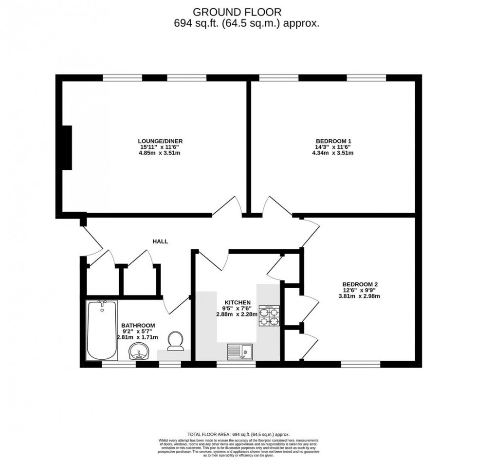 Floorplan for York Hill, West Norwood