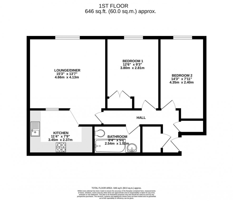 Floorplan for Crown Dale, London