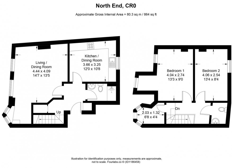 Floorplan for North End, Croydon