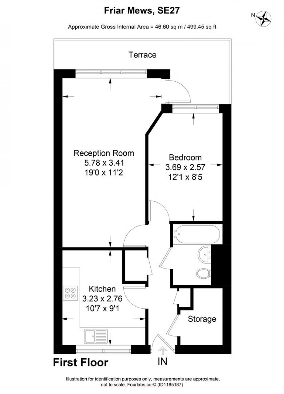 Floorplan for Friar Mews, London