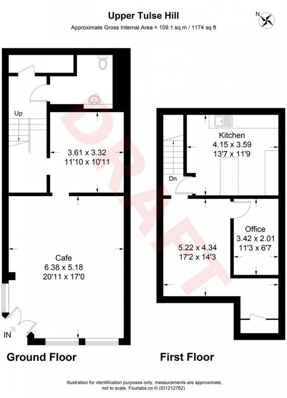 Floorplan for Upper Tulse Hill, London