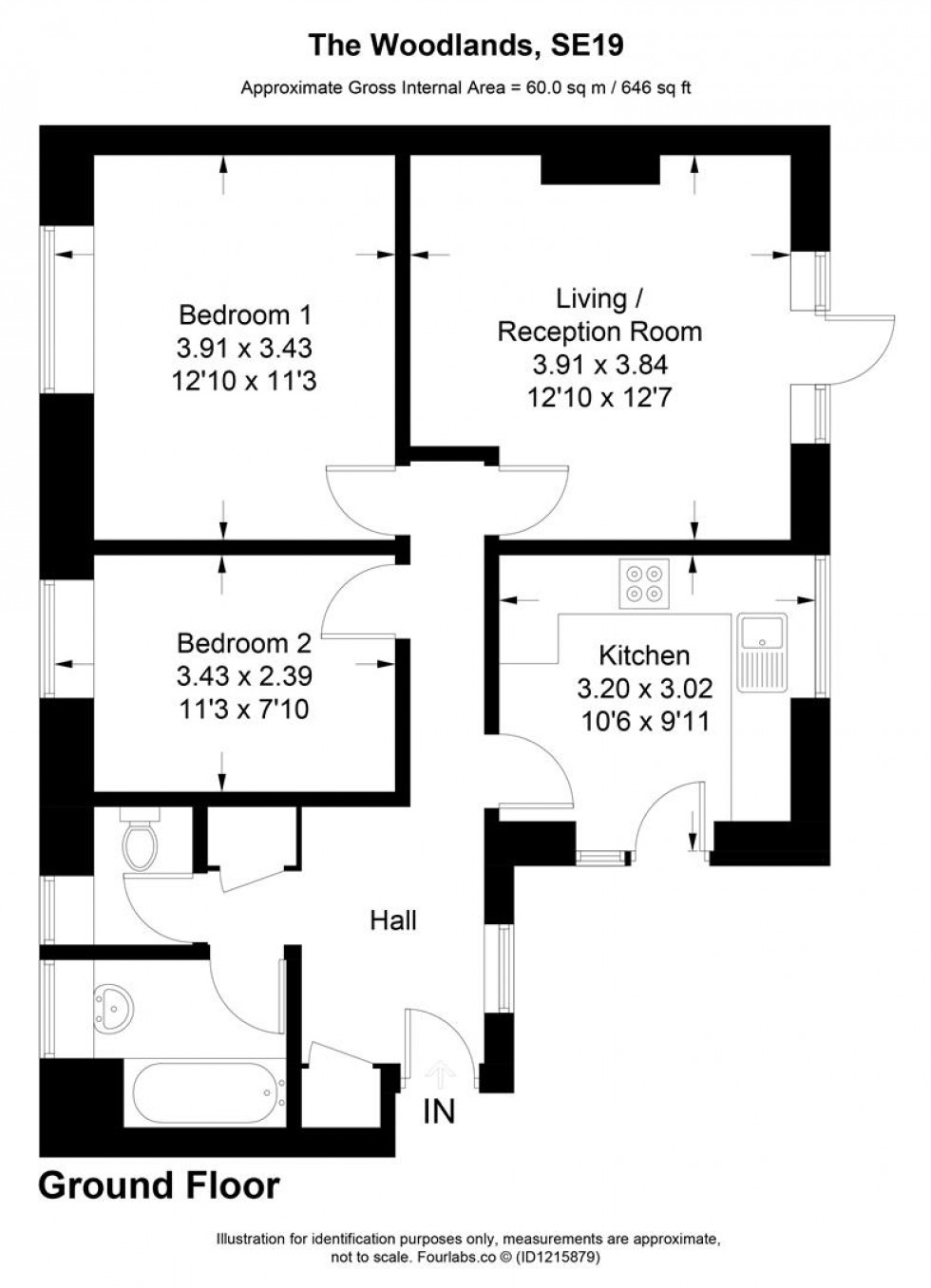 Floorplan for The Woodlands, London