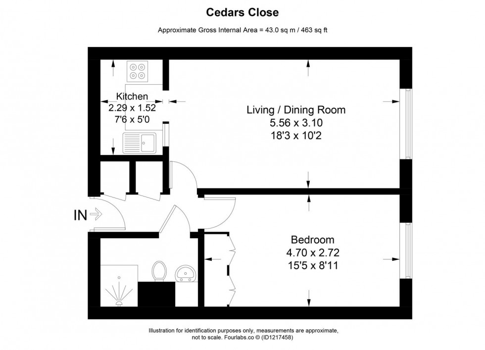 Floorplan for Cedar Close, London