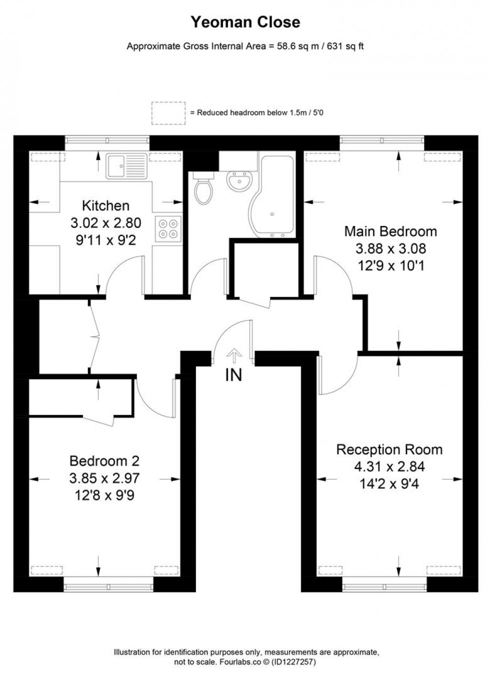 Floorplan for Yeoman Close, London