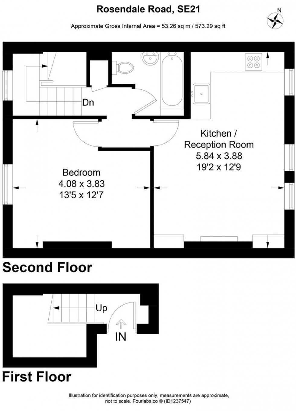 Floorplan for Rosendale Road, London