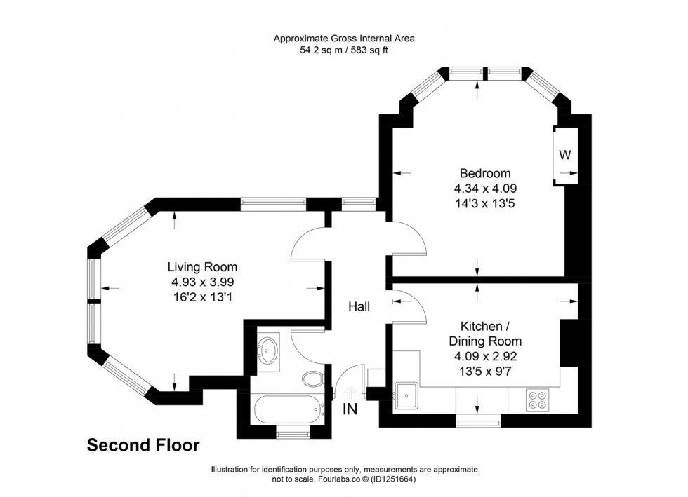 Floorplan for Park Hall Road, London