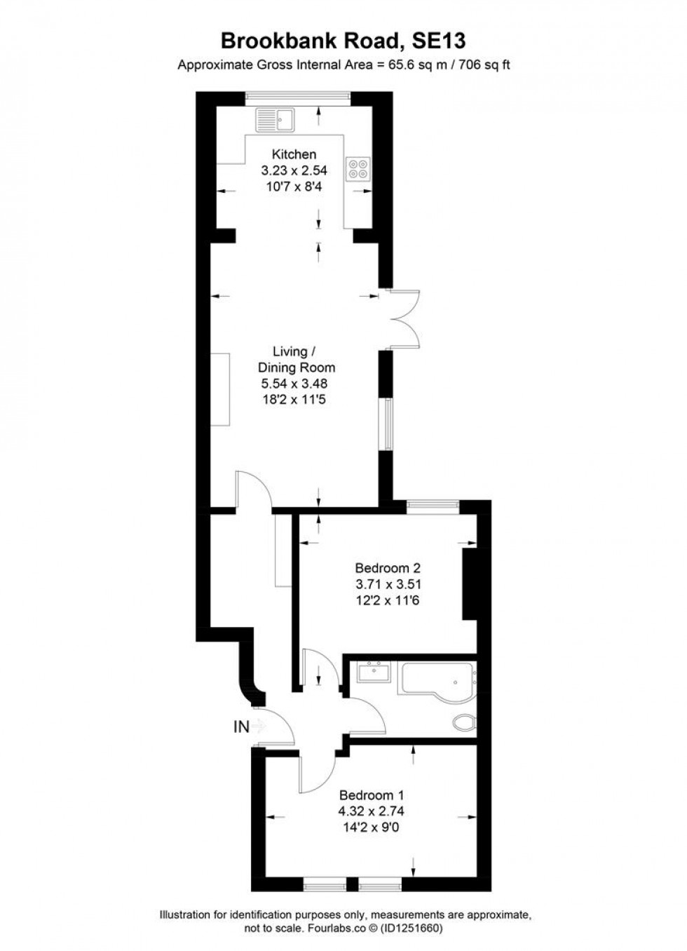 Floorplan for Brookbank Road, Lewisham