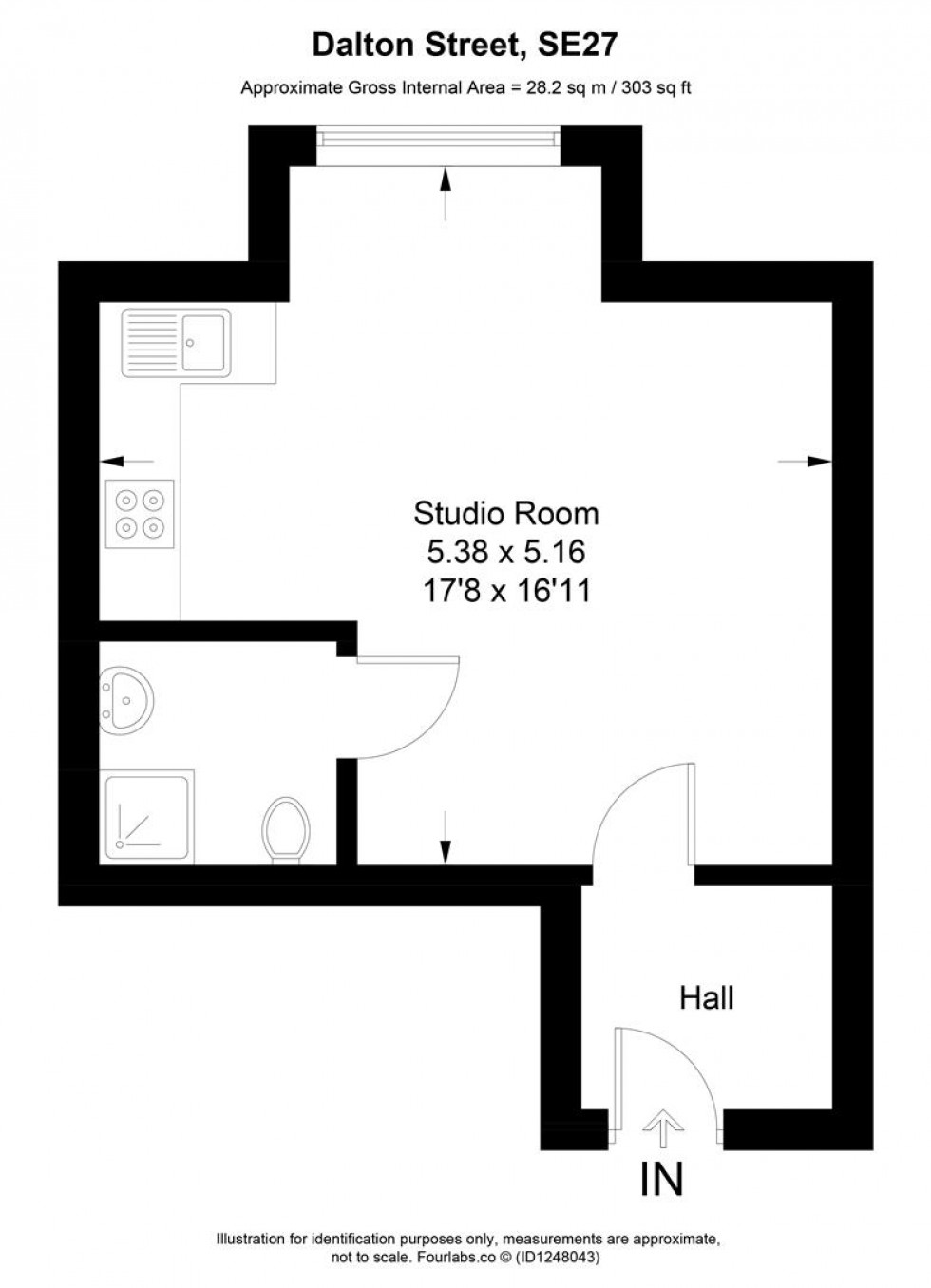 Floorplan for Dalton Street, London
