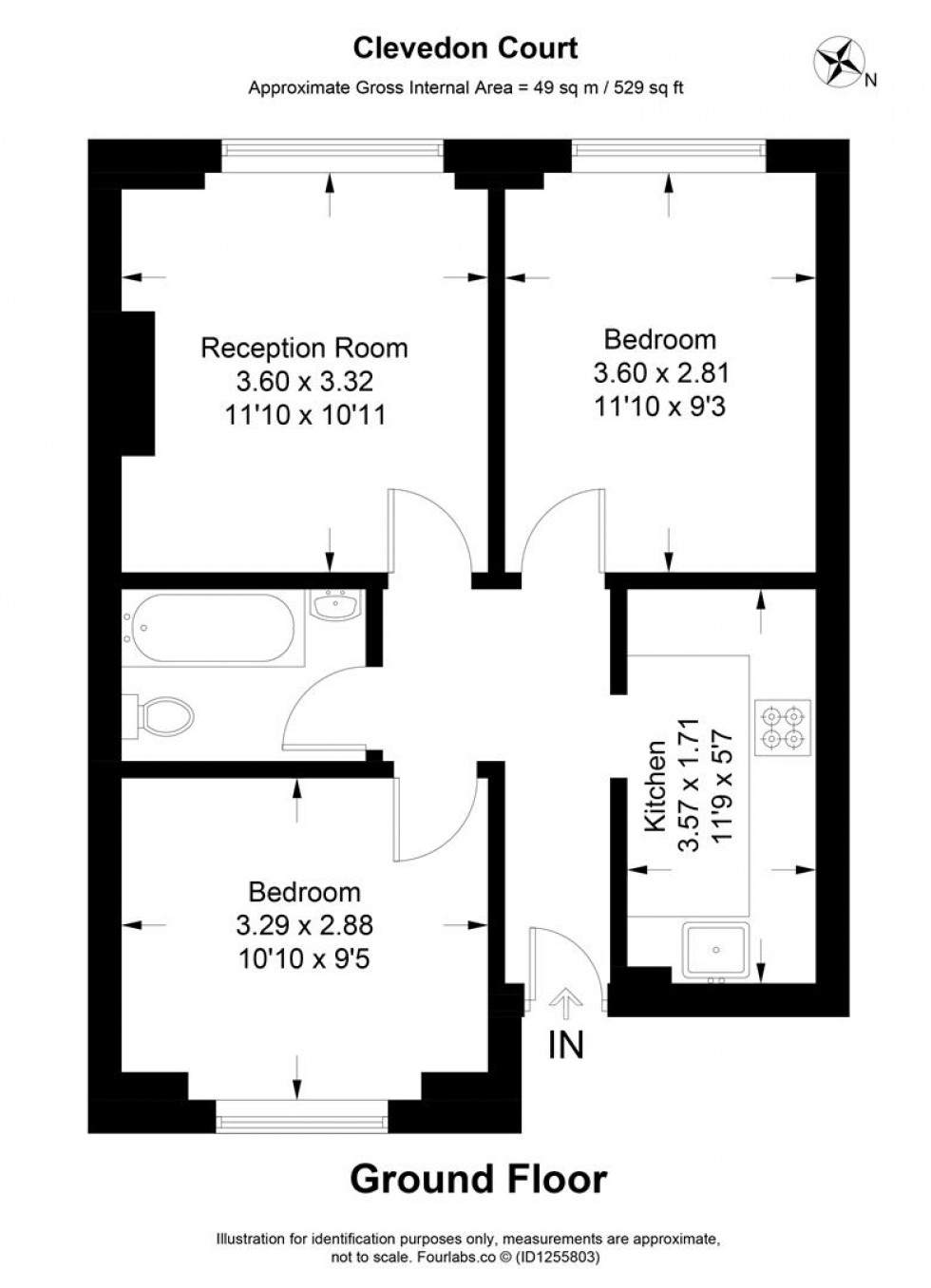 Floorplan for Clive Road, London