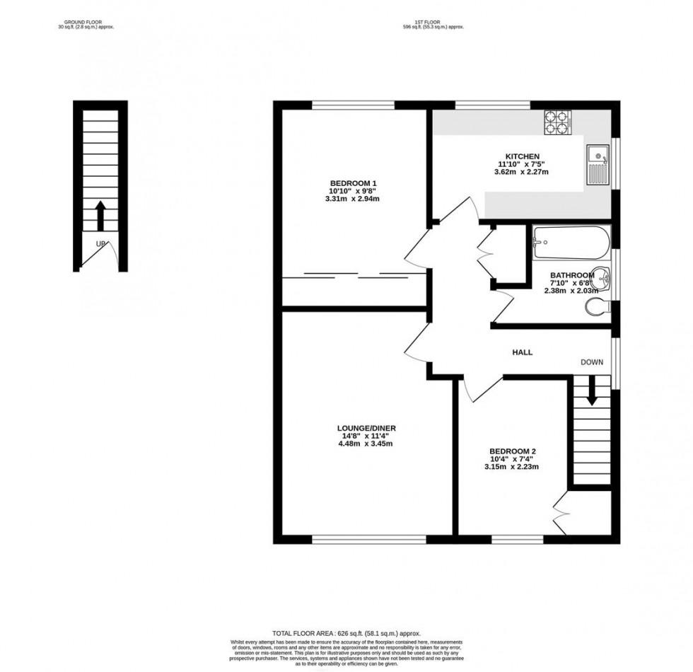 Floorplan for Rosendale Road, London