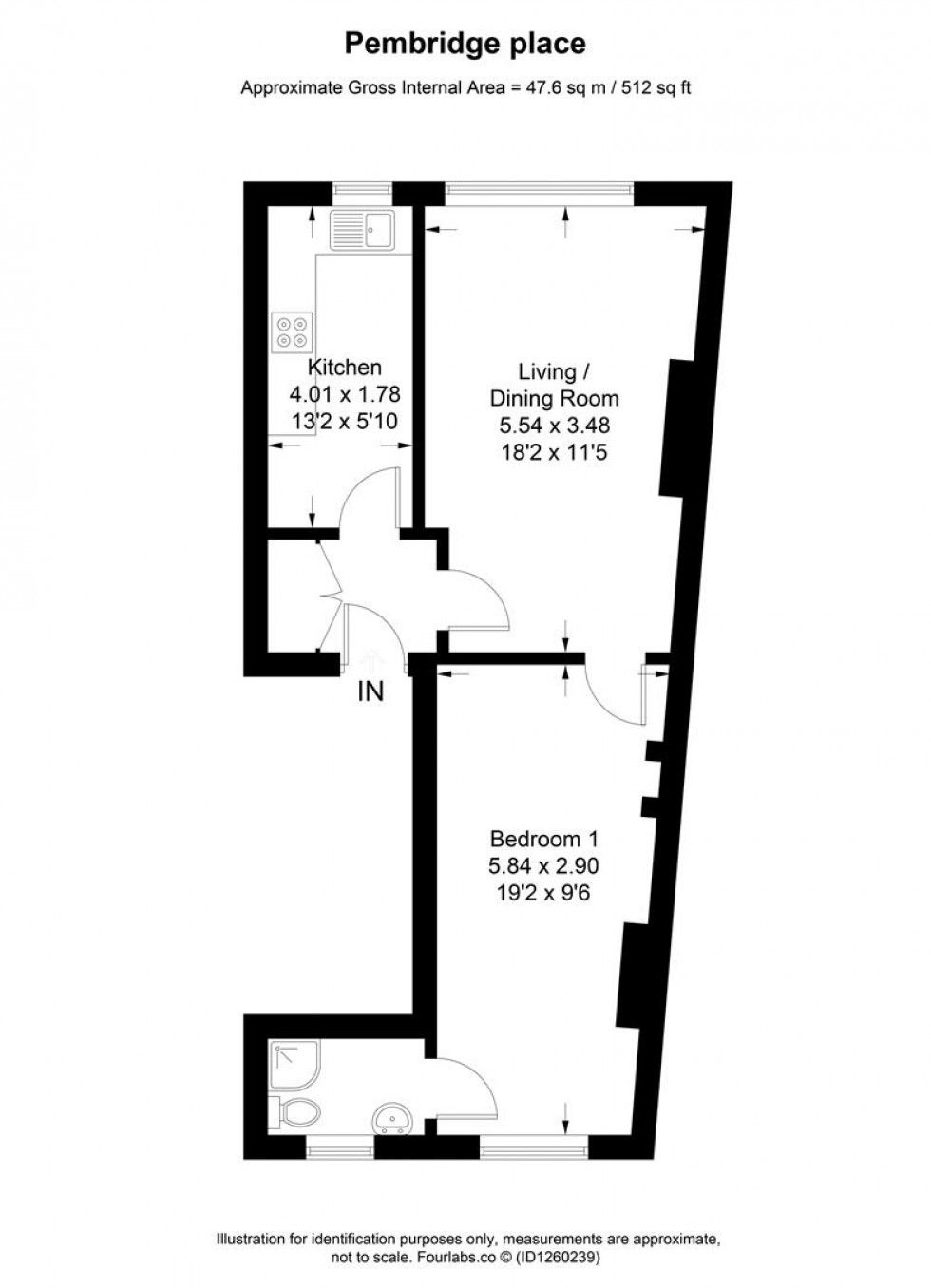 Floorplan for Pembridge Place, London