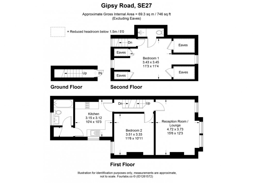 Floorplan for Gipsy Road, London