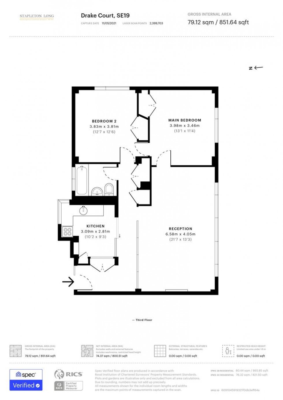 Floorplan for Tylney Avenue, London