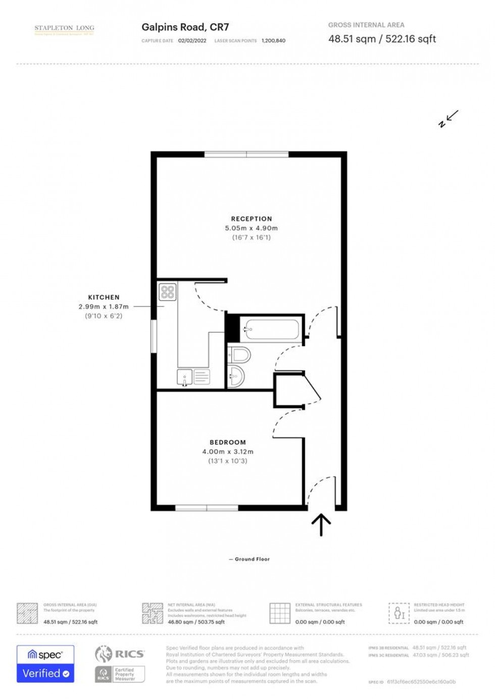 Floorplan for Galpins Road, Thornton Heath