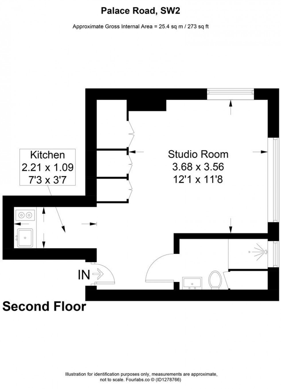 Floorplan for Palace Road, London