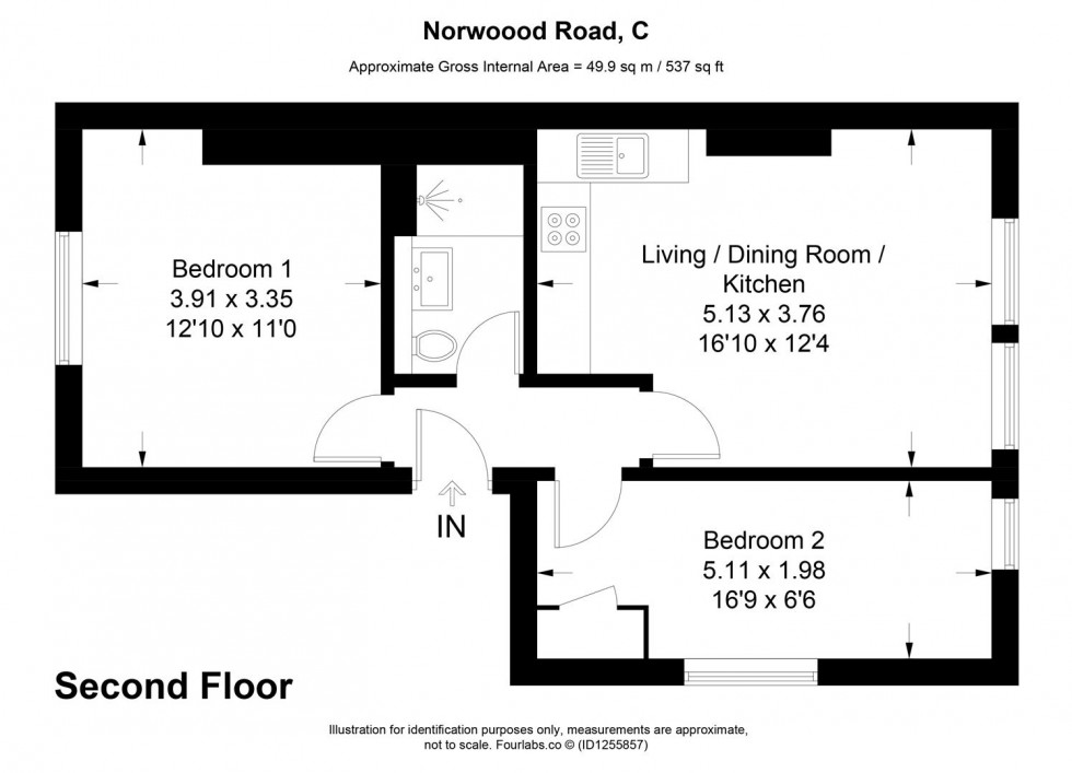 Floorplan for Norwood Road, London