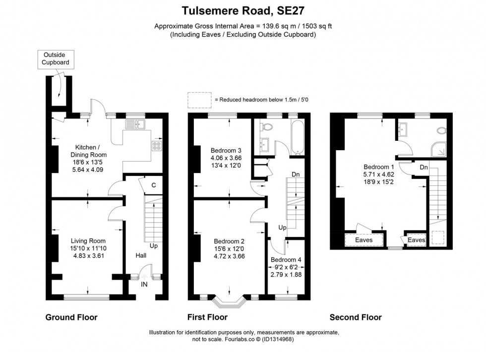 Floorplan for Tulsemere Road, West Norwood