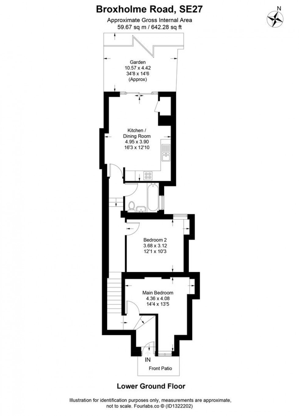 Floorplan for Broxholm Road, London