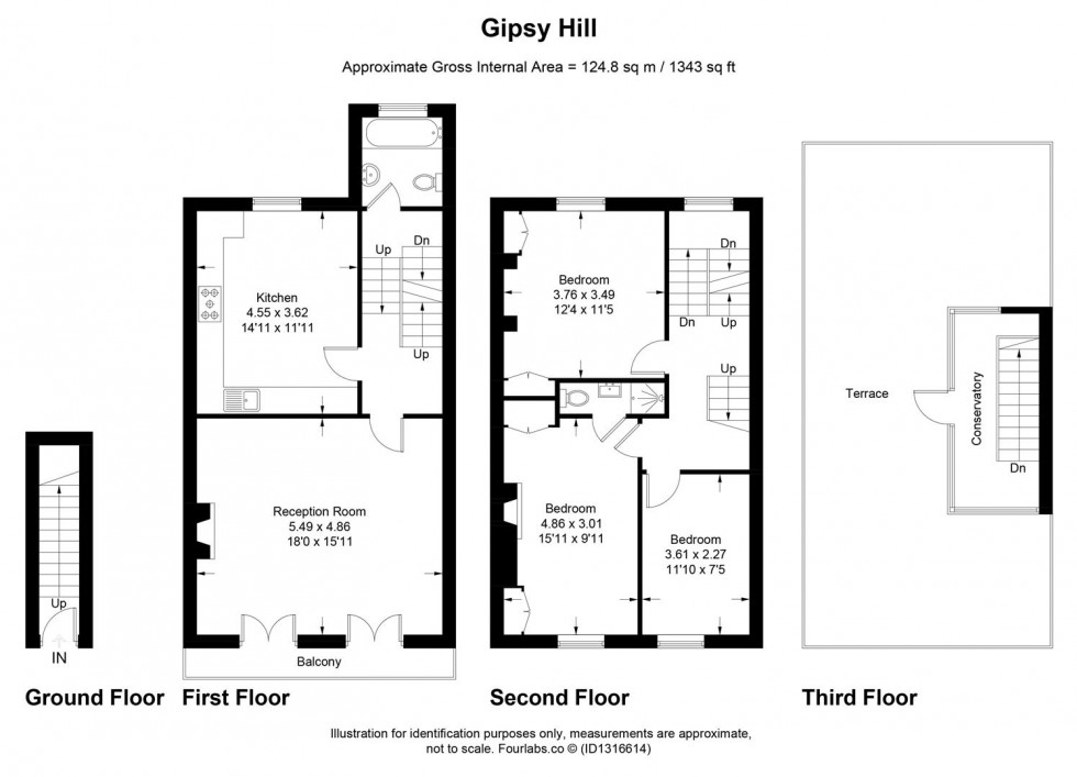 Floorplan for Gipsy Hill, London