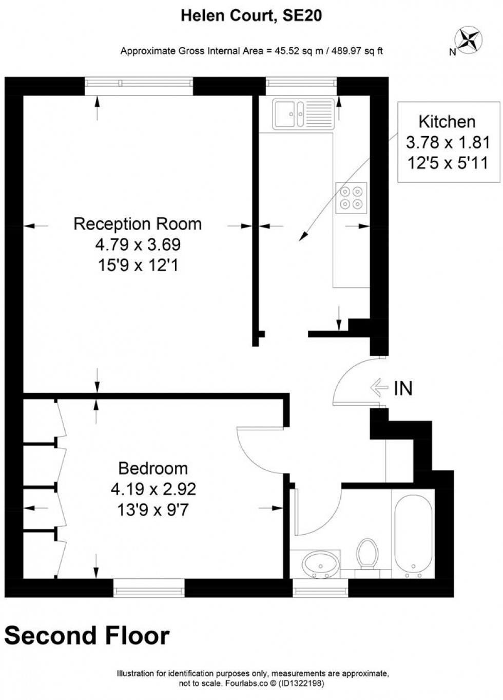 Floorplan for Croydon Road, London
