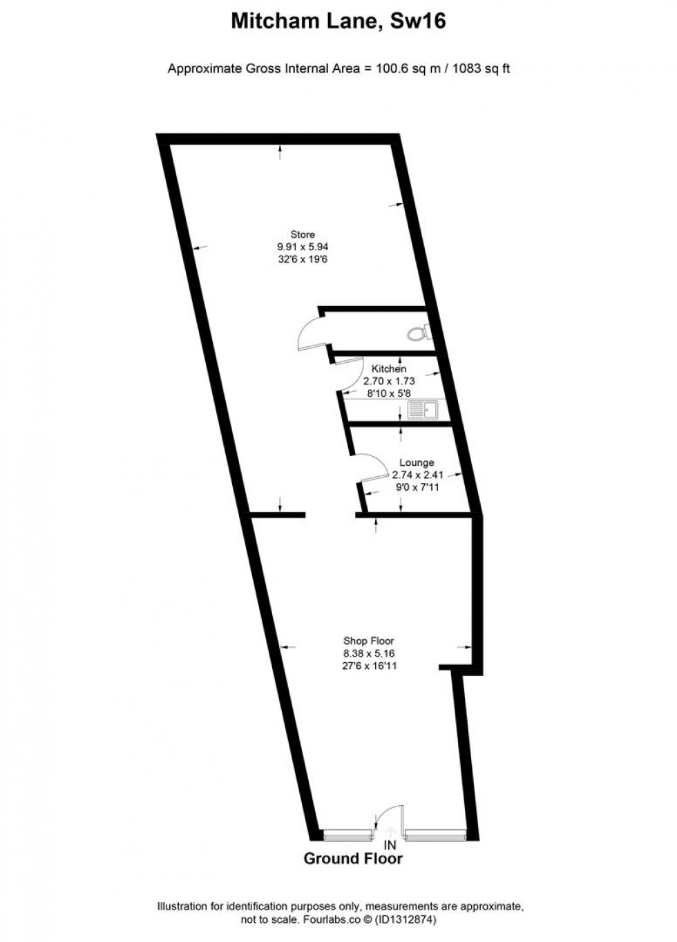 Floorplan for Mitcham Lane, Streatham