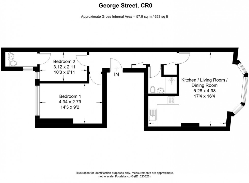 Floorplan for George Street, Croydon