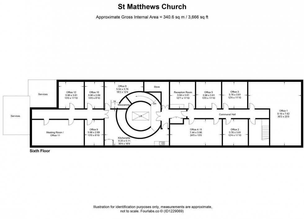 Floorplan for Brixton Hill, London